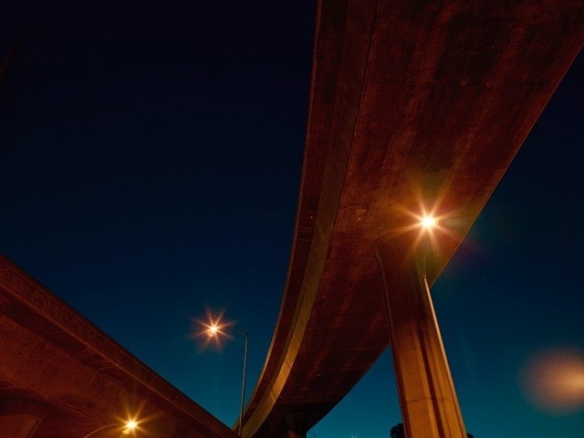 L A Freeway 1 © Sam Hicks, produced as a Lambda C-type print.