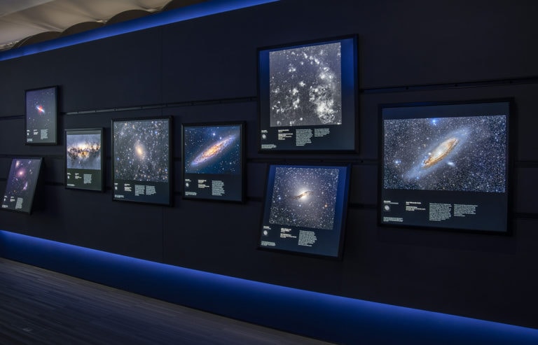 Astronomy Photographer of the Year 2019 in the National Maritime Museum, Greenwich, London, featuring Duratrans prints produced by Genesis Imaging