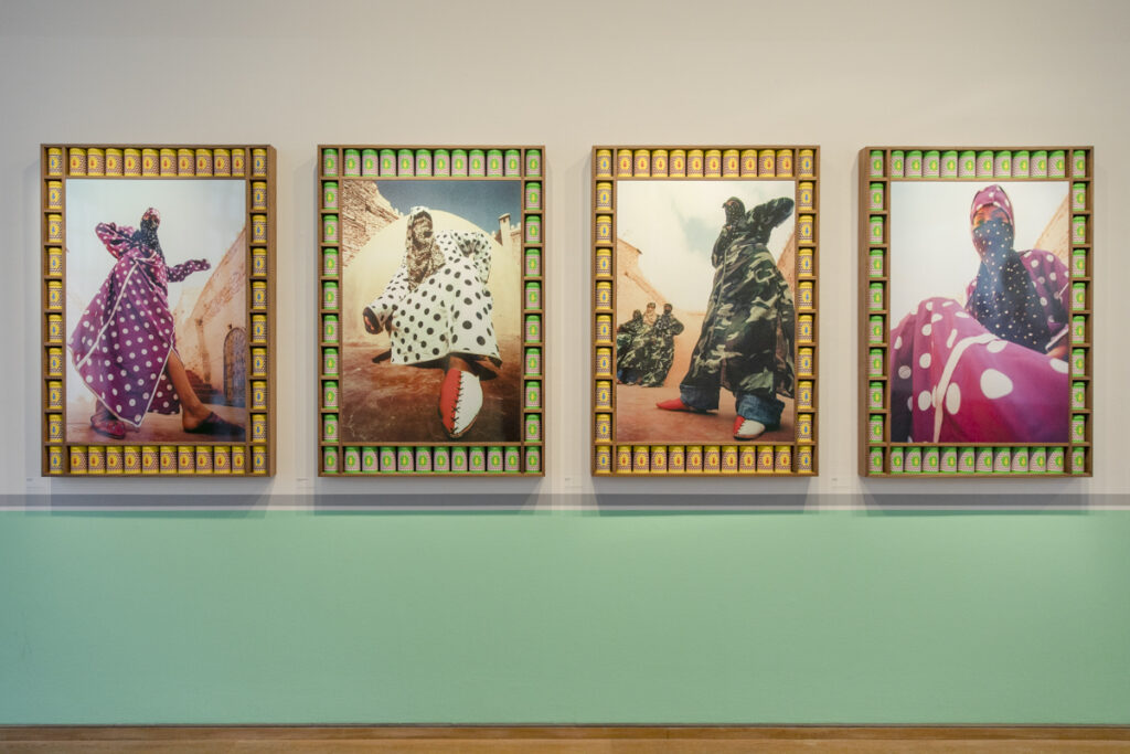 C-type Photographic Printing by Genesis Imaging for Retrospective "Carte Blanche à Hassan Hajjaj" at Maison Europeenne de la Photographie, Paris/France, Sep-Nov 2019. Installation photography by ©M-A-J. Courtesy of the Artist.