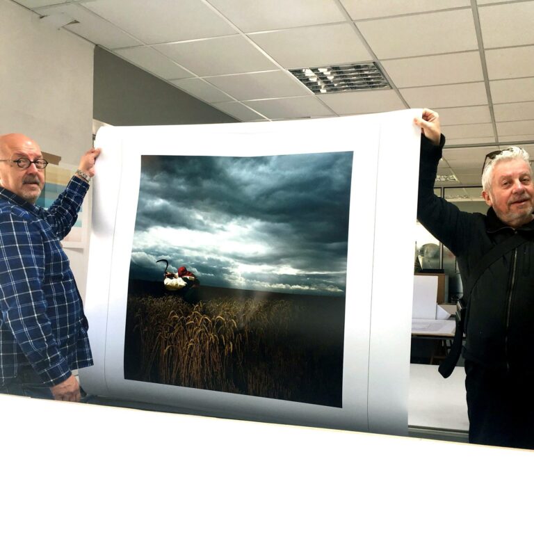 Genesis Creative Director, Mark Foxwell, Left, with Brian Griffin, Right.